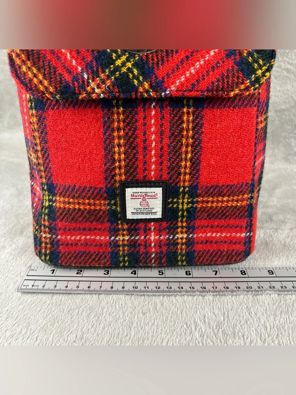 Glen Appin Harris Tweed Backpack Scotland Red Royal Stewart Tartan Plaid Wool